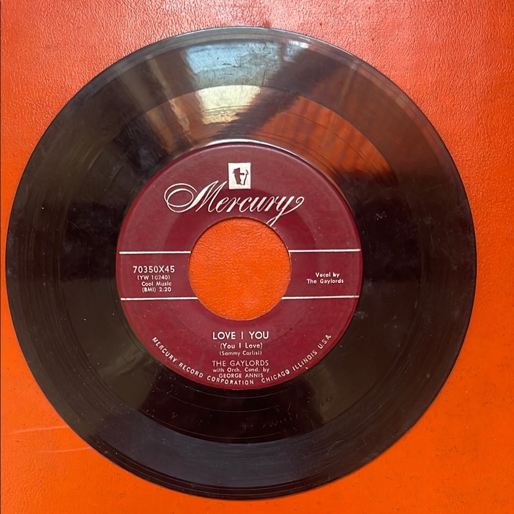 Mercury Vinyl Record - 45 rpm The Gaylords